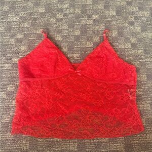 SHEIN Red Lace Camisole